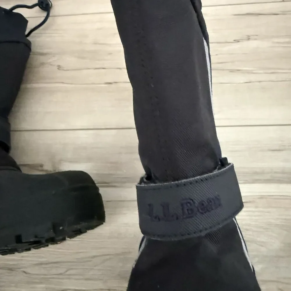 LL Bean Northwoods Kids Winter Snow Boots Graphite Black Size 3